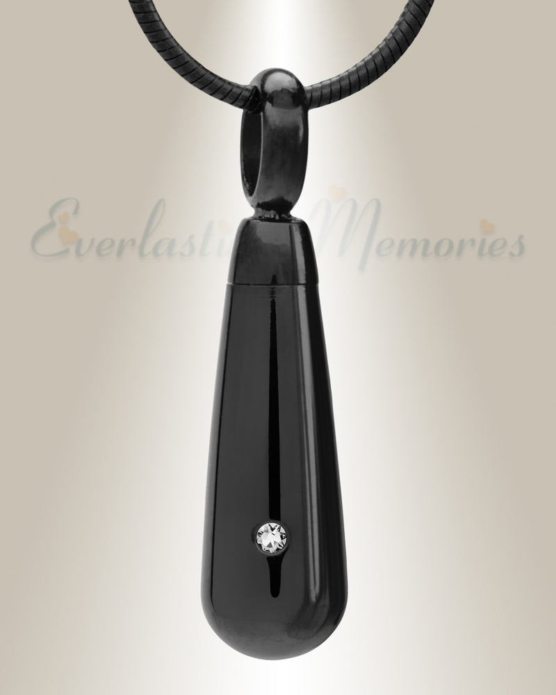 Black Stetson Cylinder Cremation Jewelry