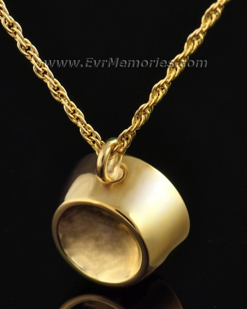 14K Gold Plated Dish Cremation Urn Keepsake