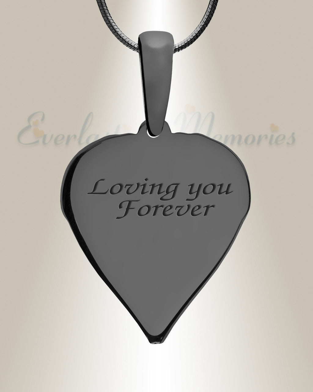 Paradise Black Finish Heart with Cobalt Ash Resin Jewelry