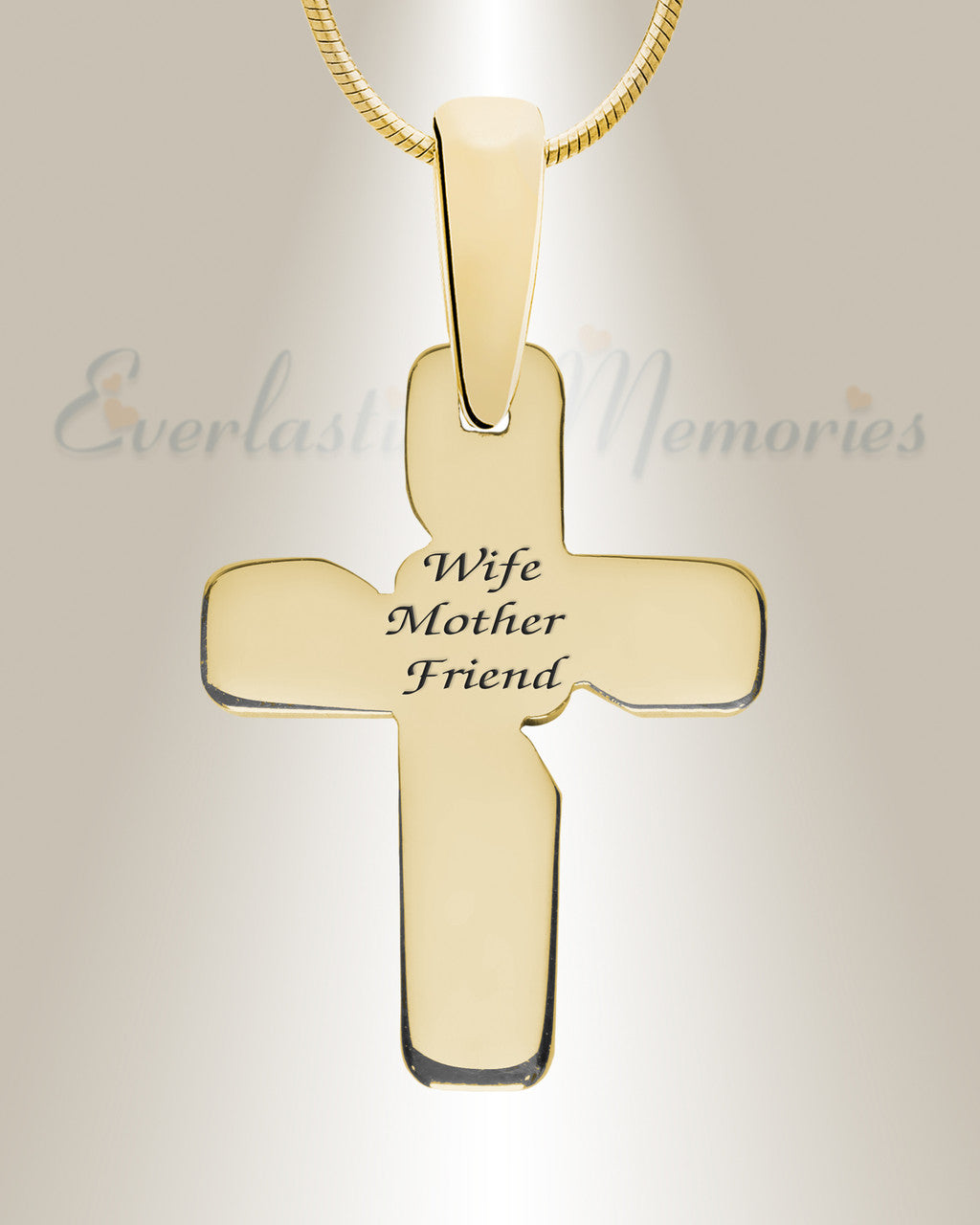 Honoring Cross Gold Plated Ash Resin Jewelry