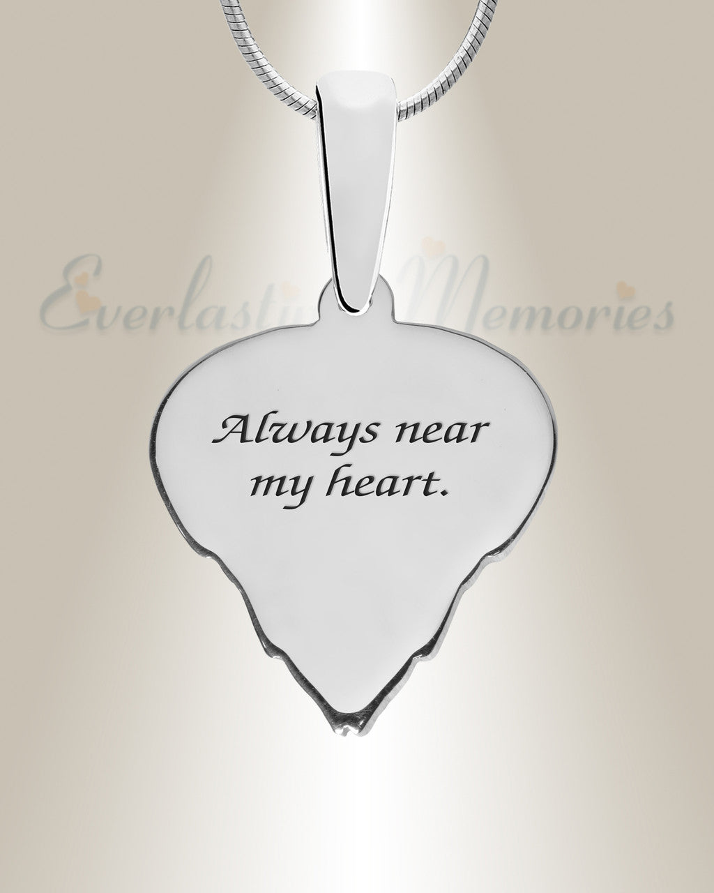 Solid 14K White Gold Feathered Heart Sterling Silver with Slate Ash Resin Jewelry