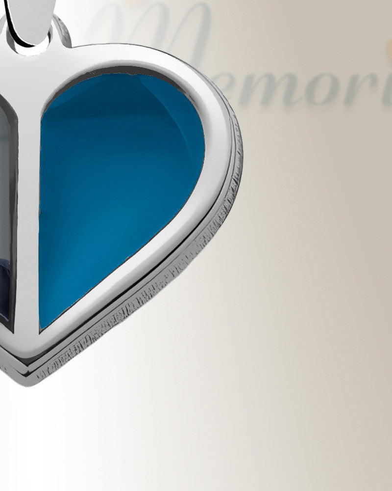Two Heart Sterling Silver Picture Pendant With Oxford Ashes