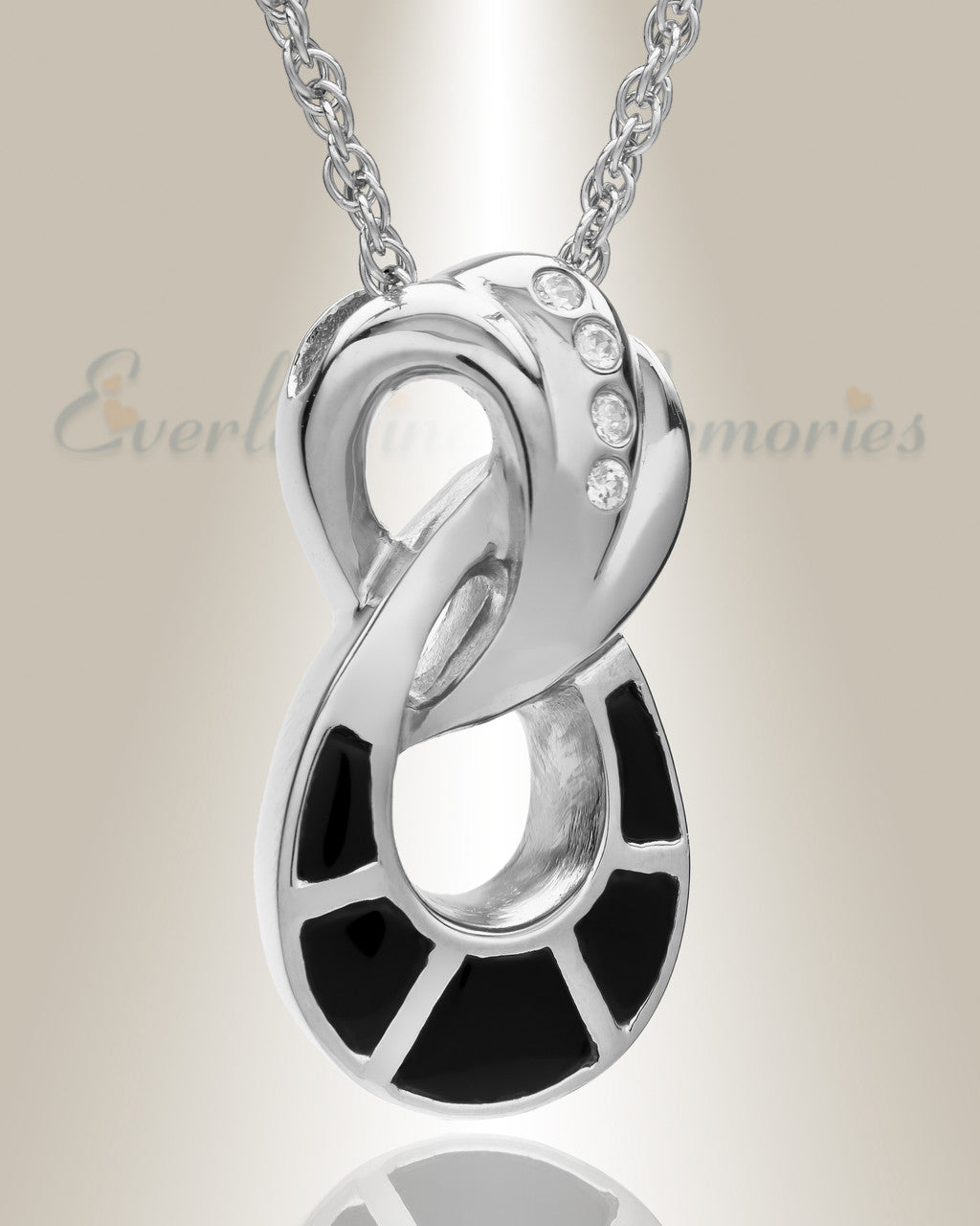 14K White Gold Everlasting Infinity Jewelry Urn