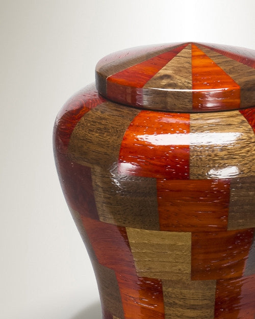 Tranquility Urn in Black Walnut & Padauk-Keepsake