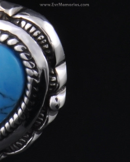 Sterling Silver Heart Turquoise Jewelry Pendant
