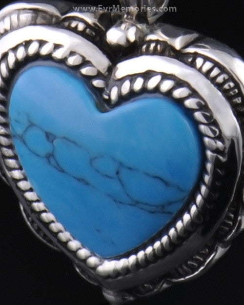 Sterling Silver Heart Turquoise Jewelry Pendant