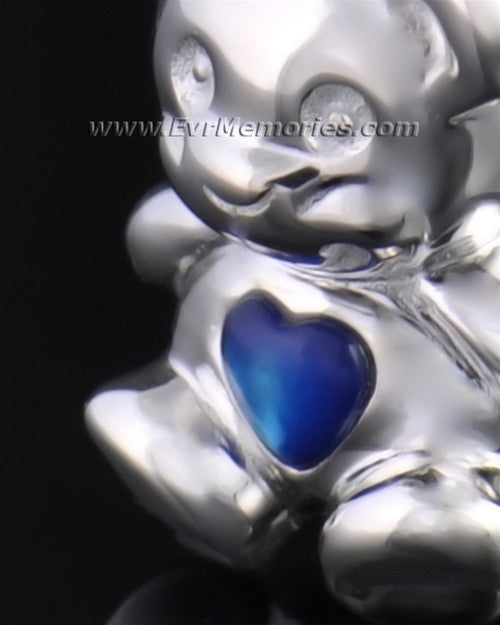 Silver Baby Blue Bear Jewelry Pendant