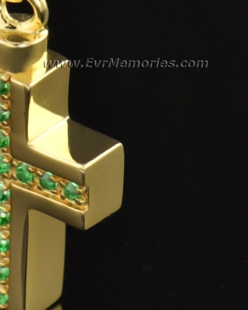 Gold Plated Trusting Cross Memorial Locket