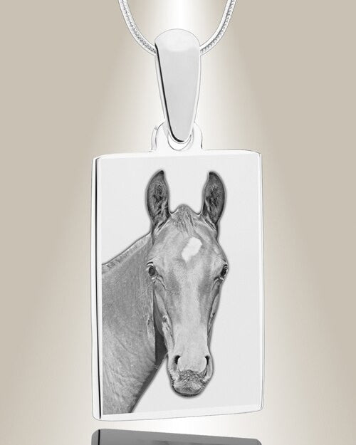 Rectangle Photo Engraved Stainless Pet Keepsake