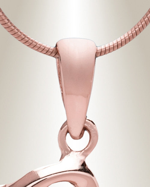 Rose Gold "G" Initial Cremation Jewelry