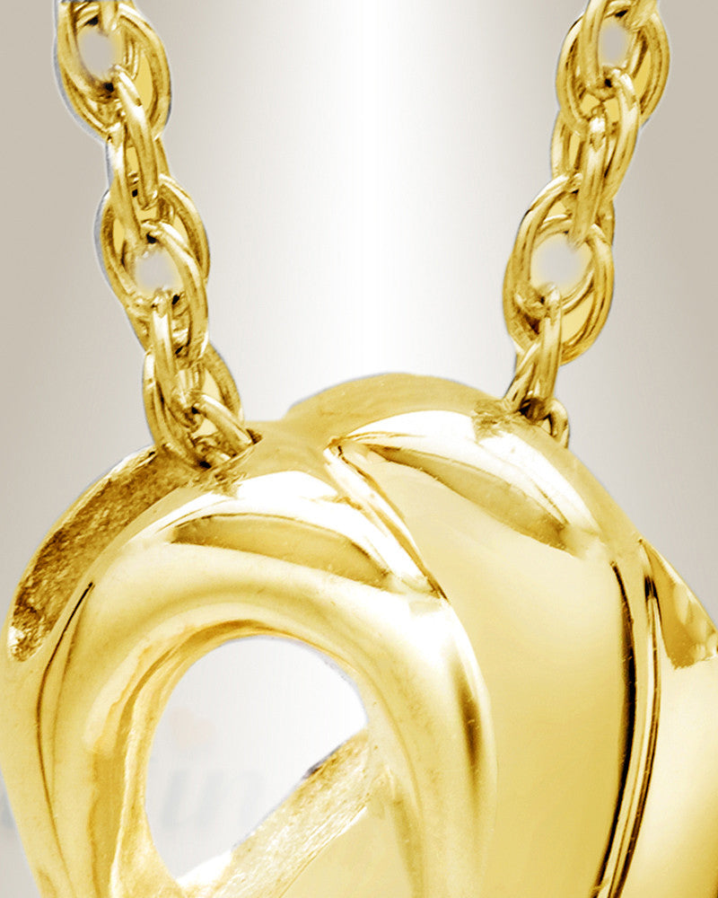 Everlasting Gold Plated Over Sterling Silver Infinity Cremation Urn Keepsake