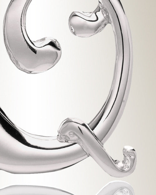 Silver "Q" Initial Cremation Jewelry