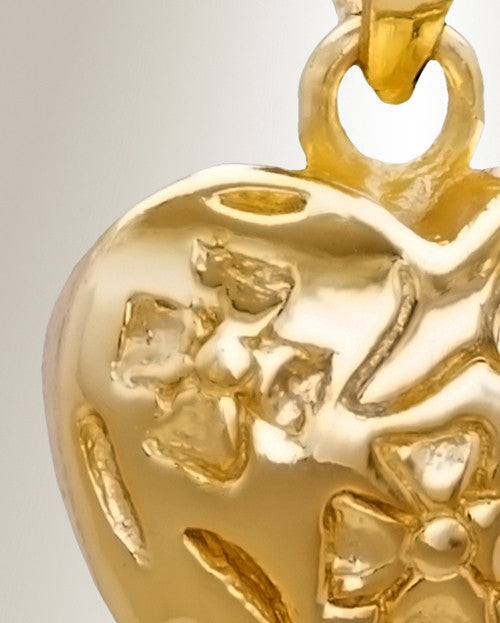 Gold Plated Gratitude Heart Cremation Jewelry