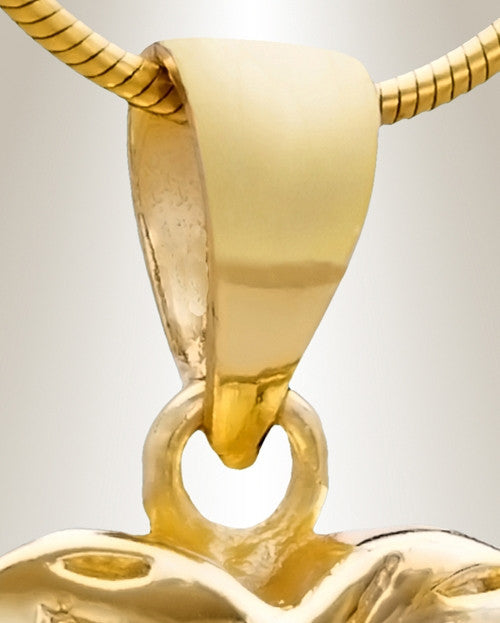 Gold Plated Gratitude Heart Cremation Jewelry