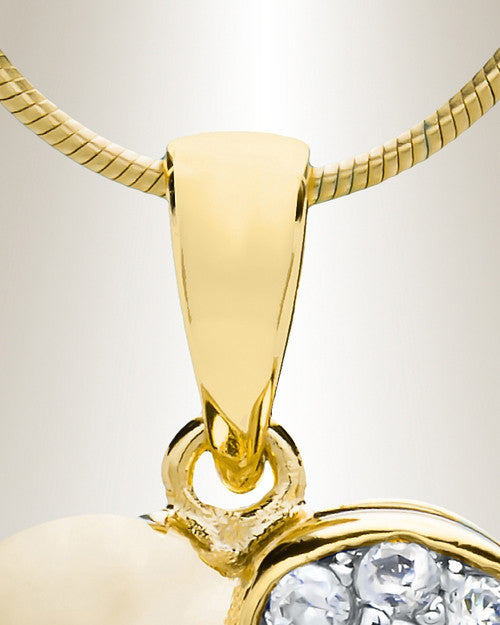 Gold Plated Cordial Heart Cremation Jewelry
