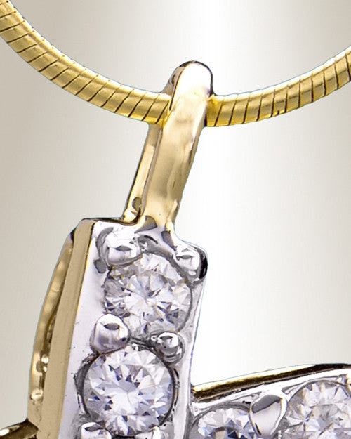 Gold Plated XO Cremation Jewelry