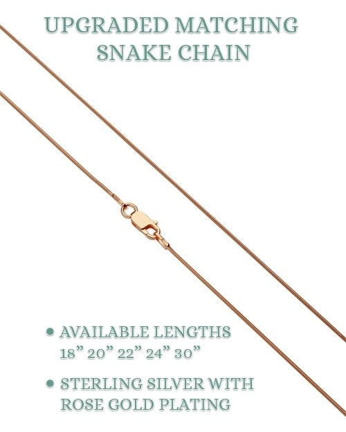 Rose Gold Plated Millenium Ash Pendant with Ornate Charm