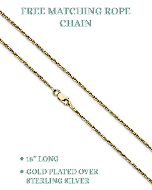 14K Gold Plated Marley Cylinder Funeral Jewelry