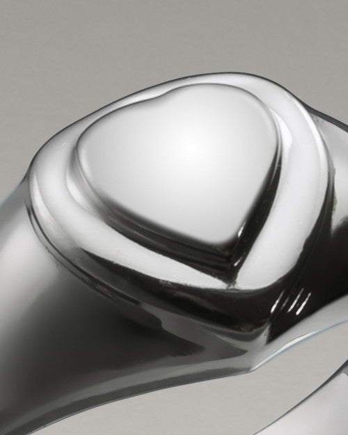 Women's Silver Forever Love Heart Cremation Ring