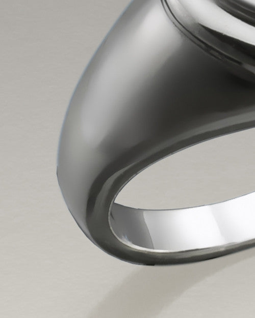 Women's Silver Forever Love Heart Cremation Ring