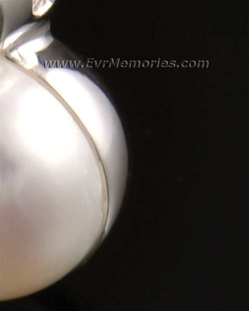 14K White Gold Pearl Cremation Keepsake