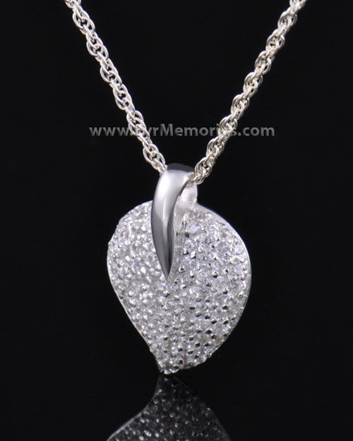 Sterling Silver Blaze Heart Urn Necklace