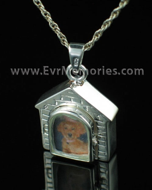 Sterling Silver Doghouse Cremation Keepsake