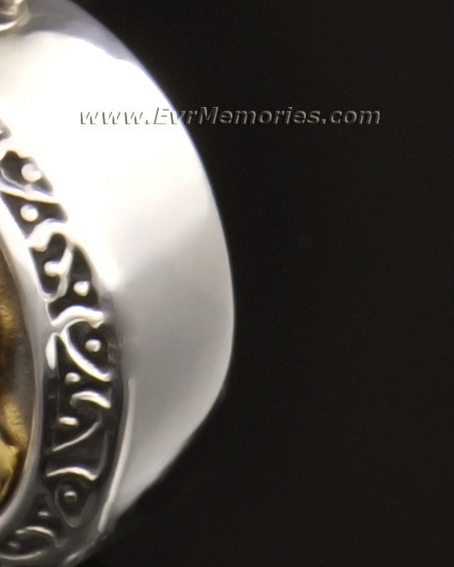 14k White Gold Belief Memorial Locket