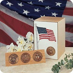 Bronze Urn with Flag