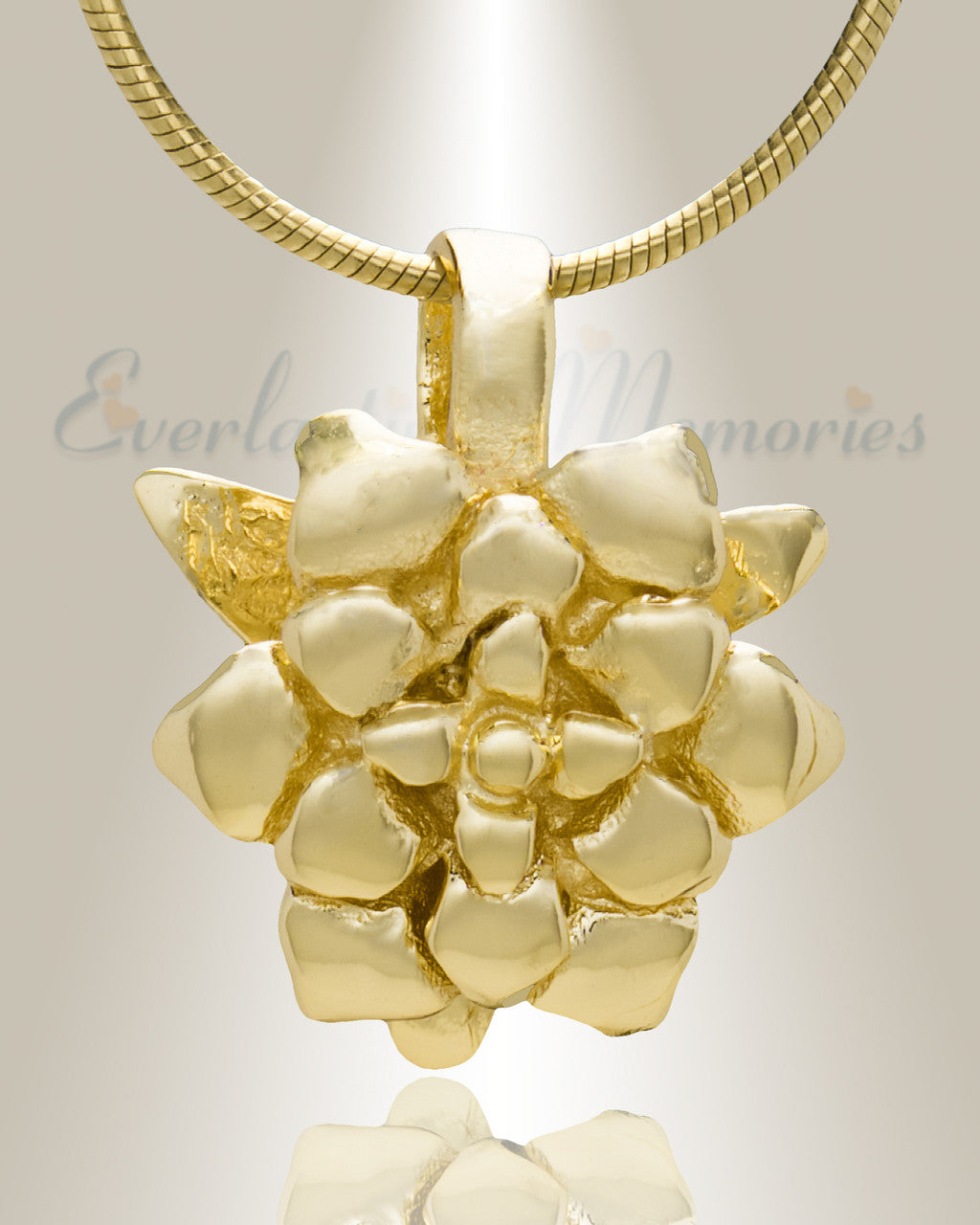 Gold Plated Roses Cremation Jewelry