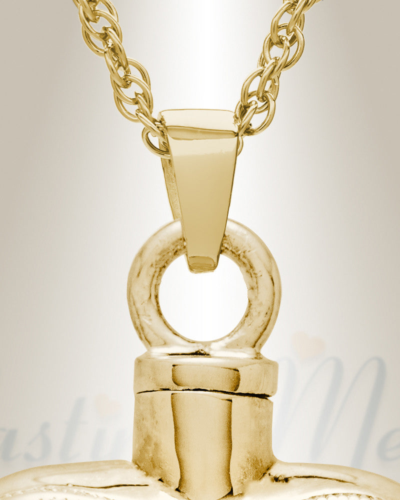 14K Gold Plated Spirit Heart Jewelry Urn