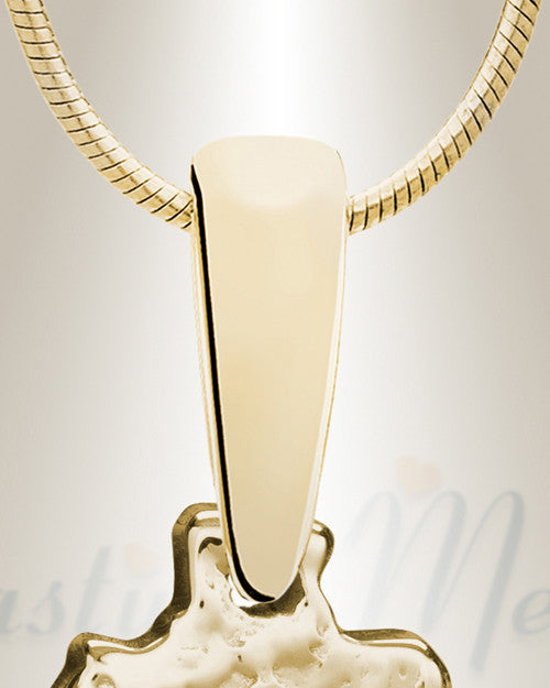 Solid 14K Gold Double Tree Ash Resin Jewelry