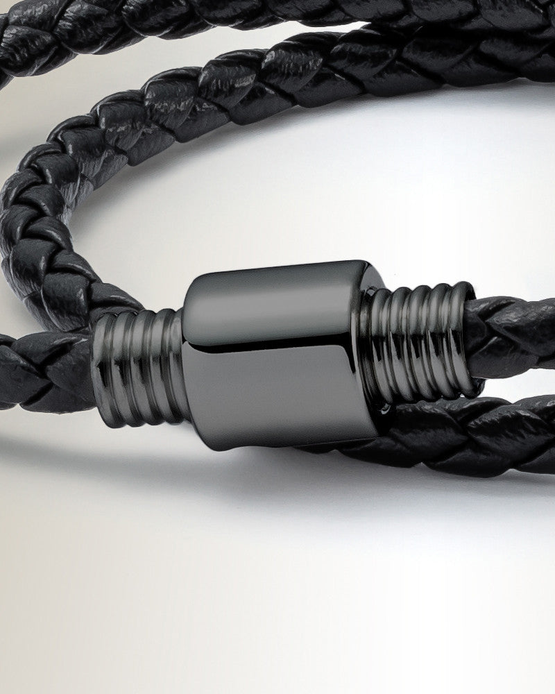 Black Stainless Steel Reverent Bracelet Cremation Jewelry
