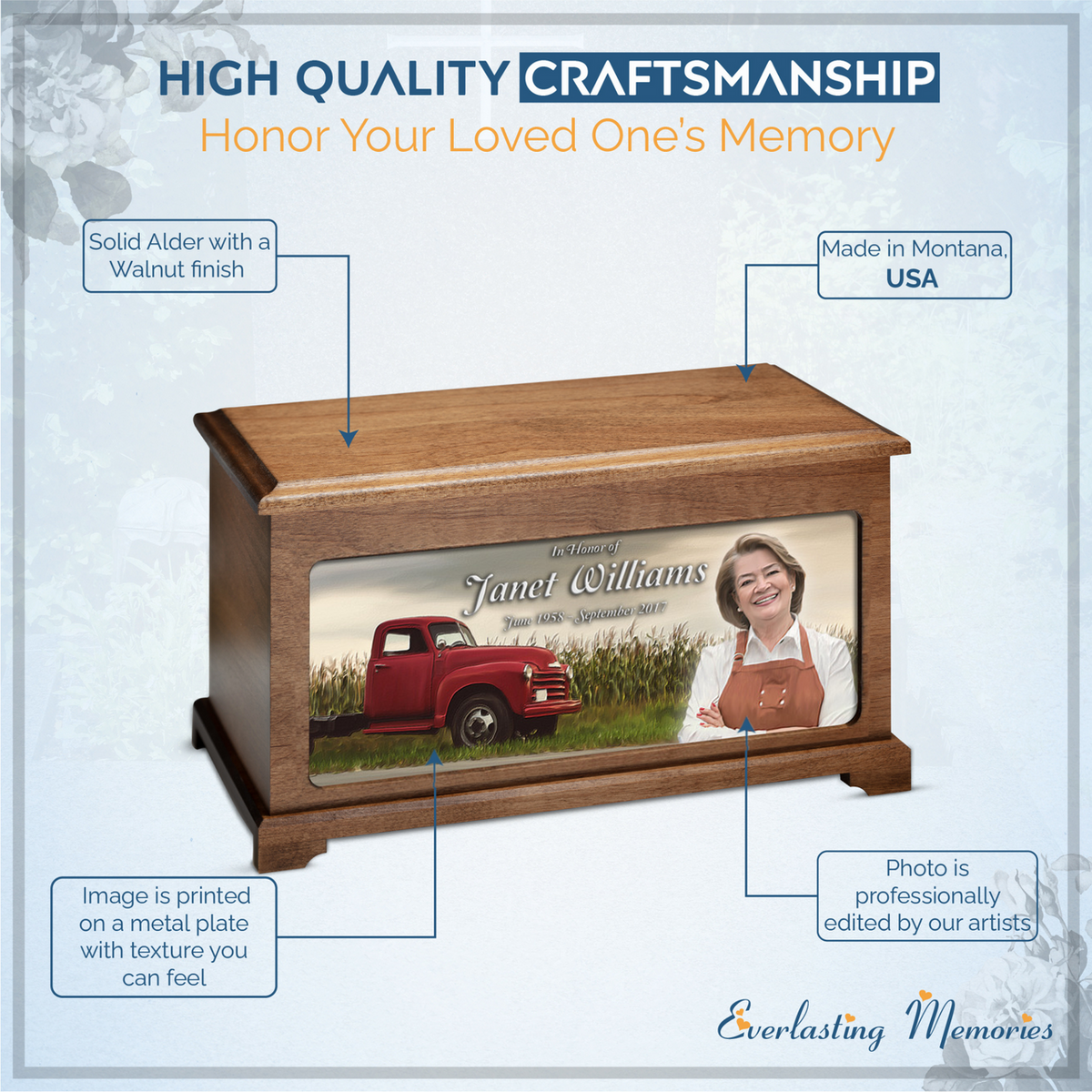 Farmers Picture Cremation Urn