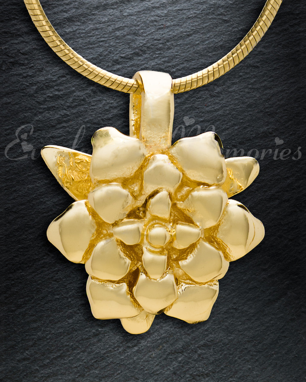 Gold Plated Roses Cremation Jewelry