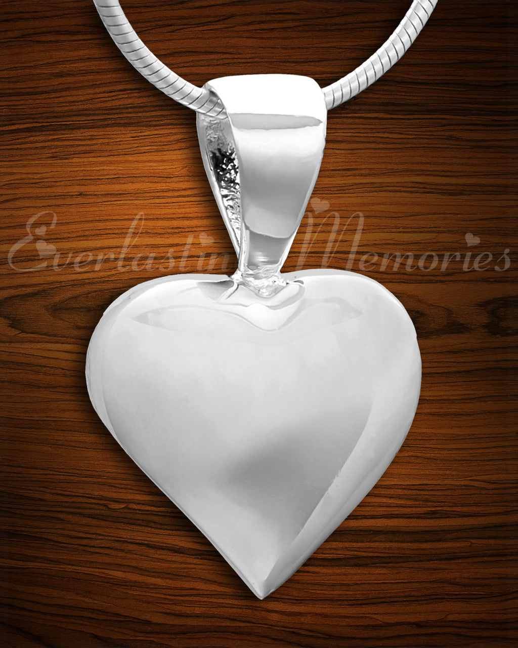 Silver Caring Heart Cremation Jewelry