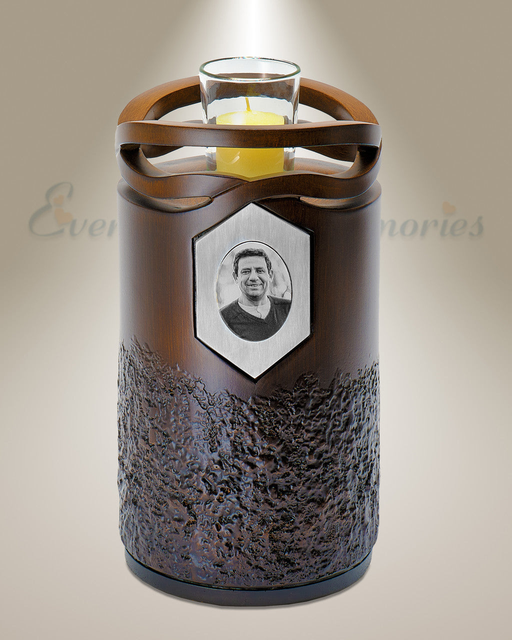 Infinity Wood Photo Cremation Urn