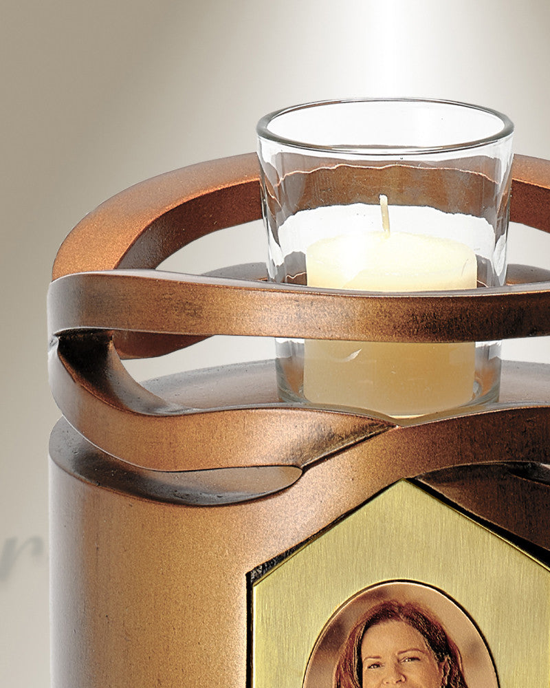 Infinity Bronze Photo Cremation Urn