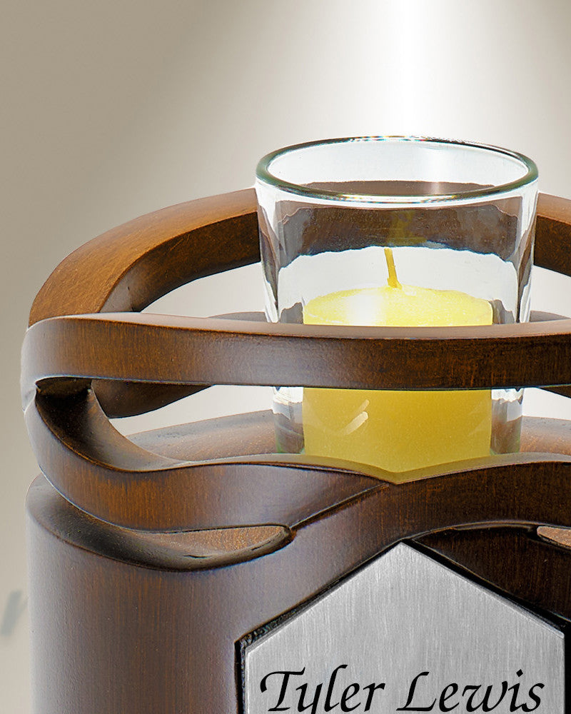 Infinity Wood With Memorium Cremation Urn