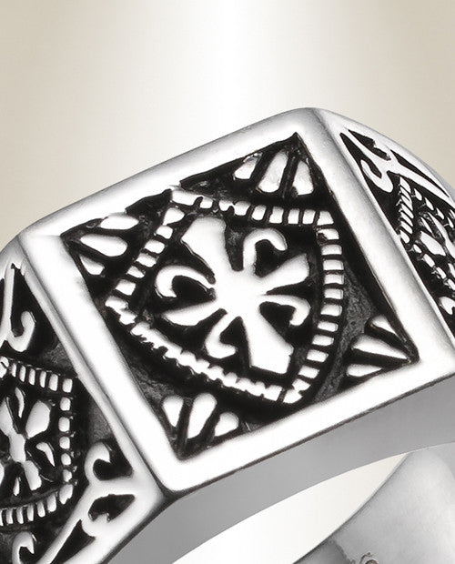 Sterling Silver Crowned Cremation Ring