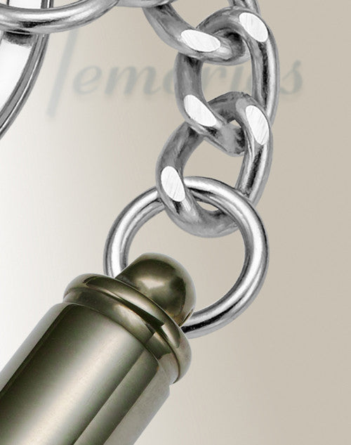 Black Bullet Urn Keychain