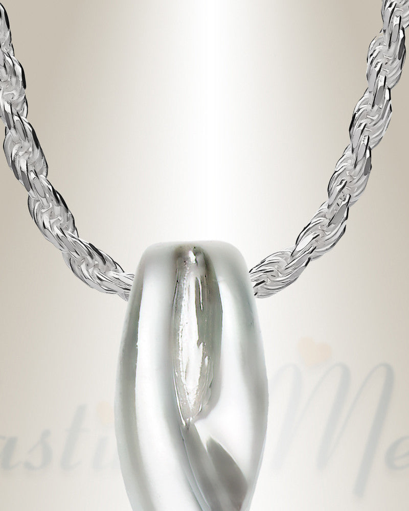 Sterling Silver Wrapped in Love With Purple Stones Memorial Locket