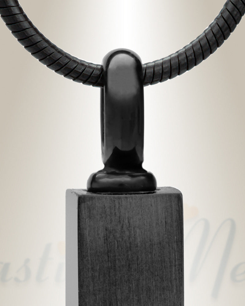Trendy Cross with Black Finish Keepsake Urn Jewelry