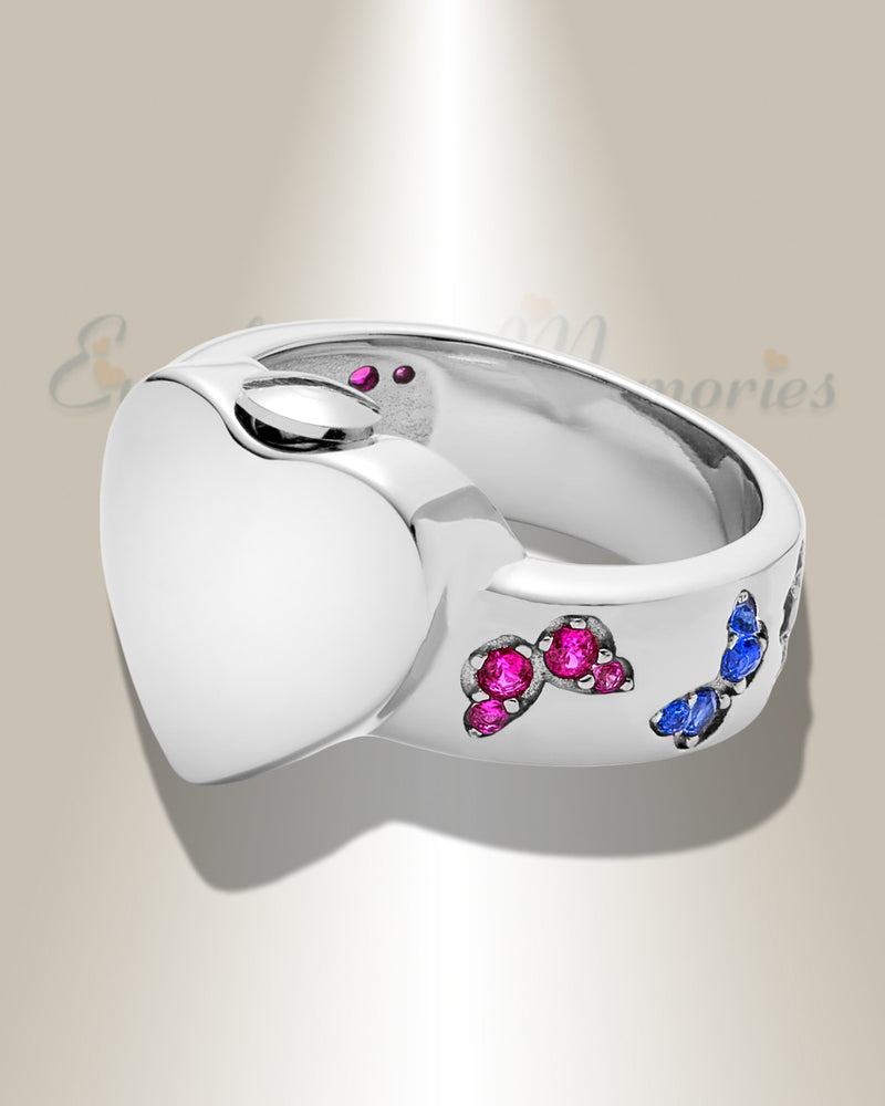 Women's Silver Flight Of Fancy Cremation Ring
