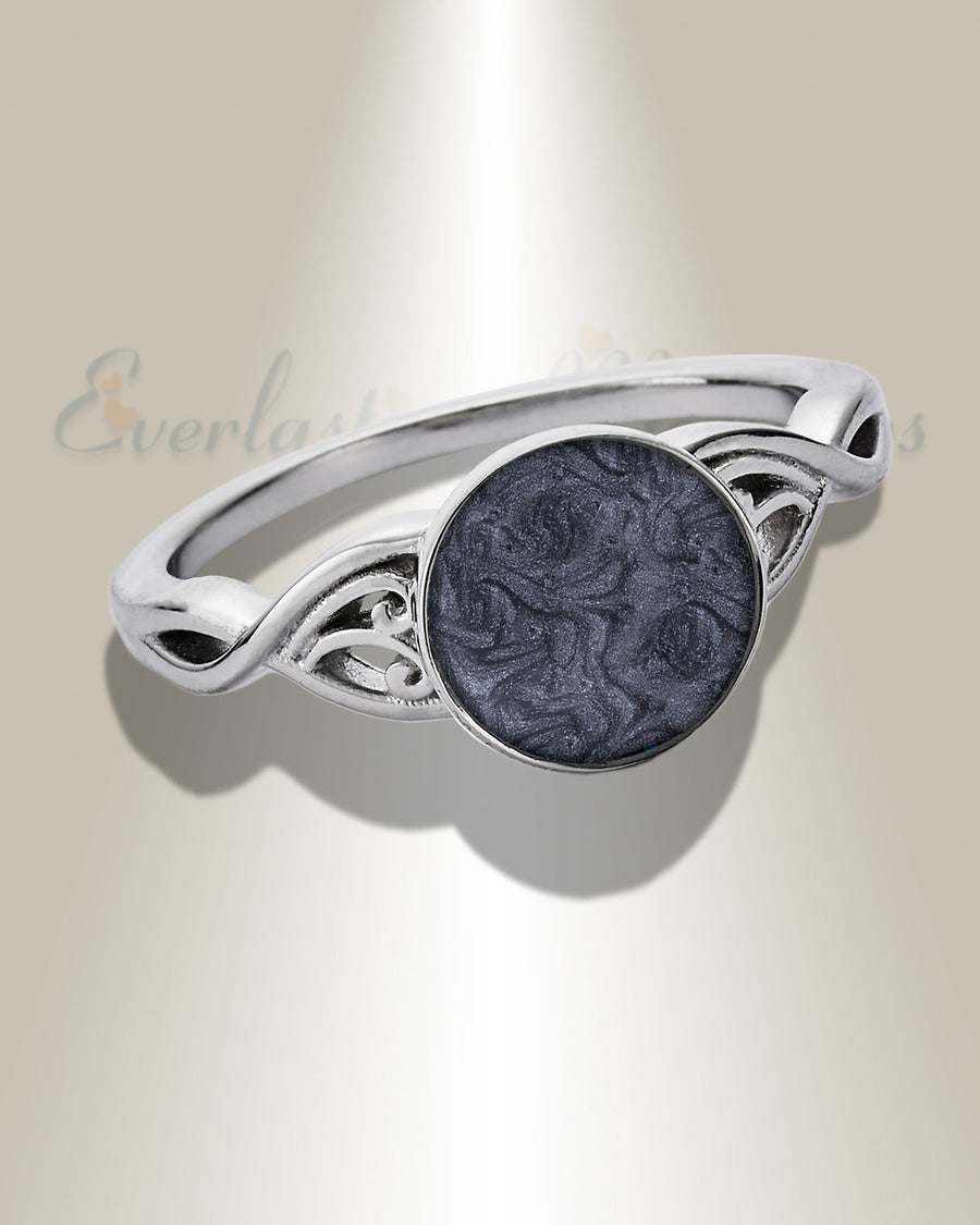 Women's Sterling Silver Katina Ash Ring with Slate