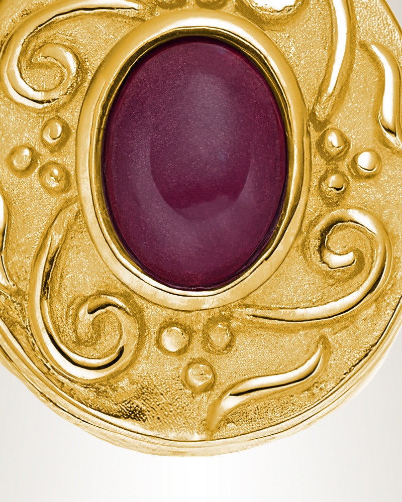 Gold Plated Fallon Round Picture Locket Cremation Urn Pendant
