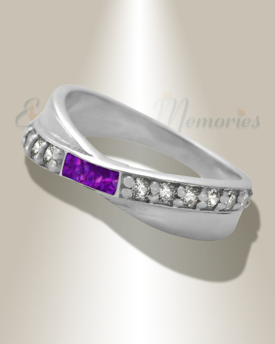 Women's Sterling Silver Claiborne Ash Ring with Lilac Pearl Opal
