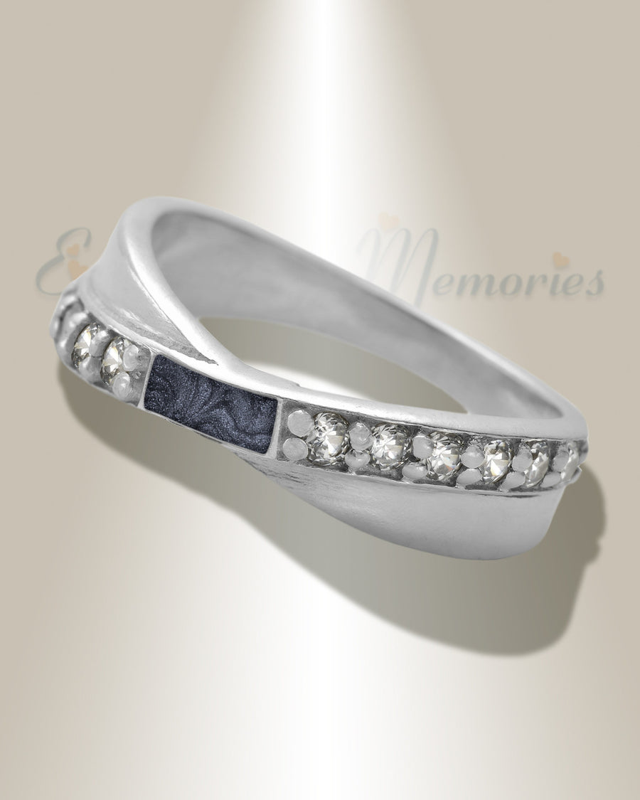 Women's Sterling Silver Claiborne Ash Ring with Slate