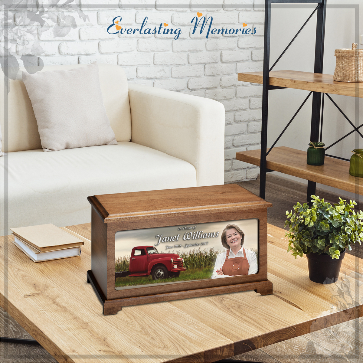 Farmers Picture Cremation Urn
