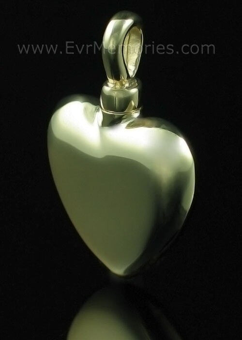 14K Gold Small Heart Memorial Locket